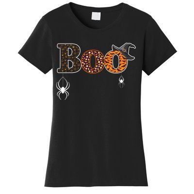 BOO Spiders Witches Logo Women's T-Shirt