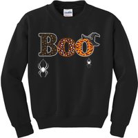 BOO Spiders Witches Logo Kids Sweatshirt