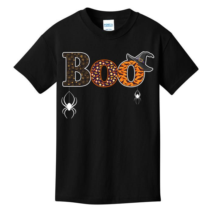 BOO Spiders Witches Logo Kids T-Shirt