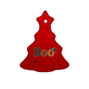 BOO Spiders Witches Logo Ceramic Tree Ornament