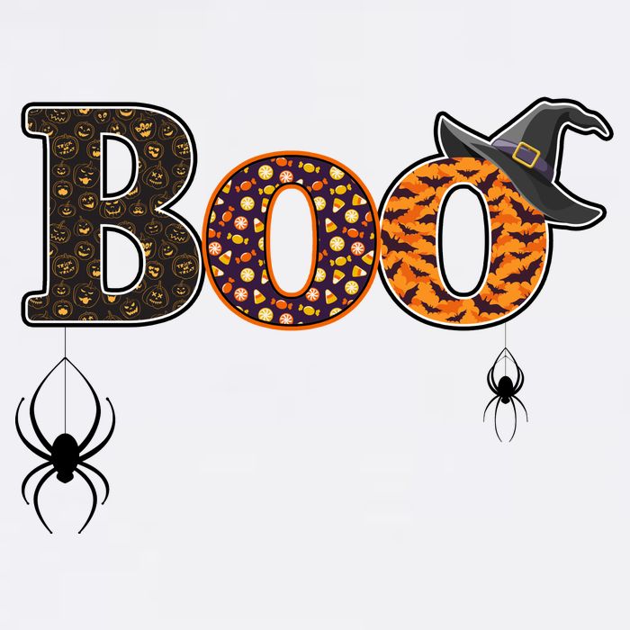 BOO Spiders Witches Logo Garment-Dyed Sweatshirt