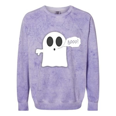 Boo Thumbs Down Ghost Colorblast Crewneck Sweatshirt