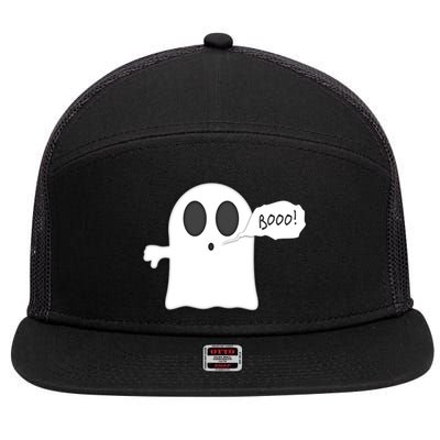 Boo Thumbs Down Ghost 7 Panel Mesh Trucker Snapback Hat