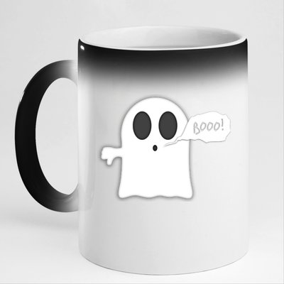 Boo Thumbs Down Ghost 11oz Black Color Changing Mug