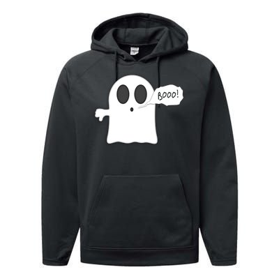 Boo Thumbs Down Ghost Performance Fleece Hoodie