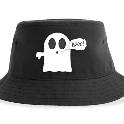 Boo Thumbs Down Ghost Sustainable Bucket Hat