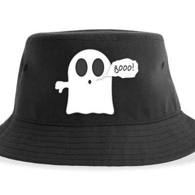 Boo Thumbs Down Ghost Sustainable Bucket Hat