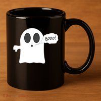 Boo Thumbs Down Ghost 11oz C Handle Ceramic Mug