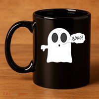 Boo Thumbs Down Ghost 11oz C Handle Ceramic Mug