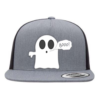 Boo Thumbs Down Ghost Flat Bill Trucker Hat