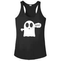 Boo Thumbs Down Ghost Ladies PosiCharge Competitor Racerback Tank