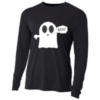 Boo Thumbs Down Ghost Cooling Performance Long Sleeve Crew