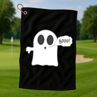 Boo Thumbs Down Ghost Golf Towel