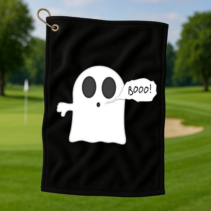 Boo Thumbs Down Ghost Golf Towel