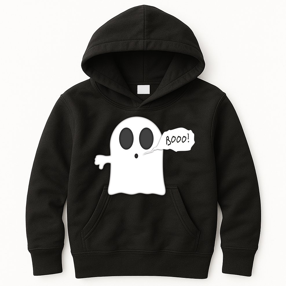 Boo Thumbs Down Ghost Kids Hoodie