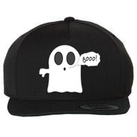 Boo Thumbs Down Ghost Wool Snapback Cap