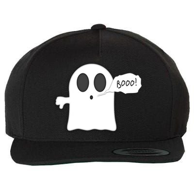 Boo Thumbs Down Ghost Wool Snapback Cap