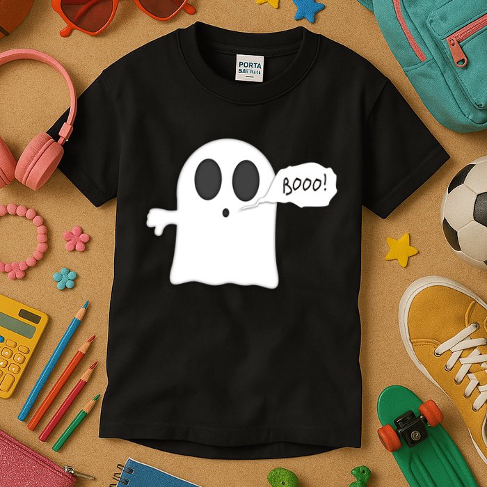 Boo Thumbs Down Ghost Kids T-Shirt