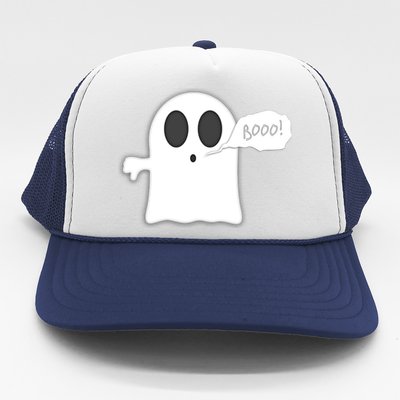 Boo Thumbs Down Ghost Trucker Hat