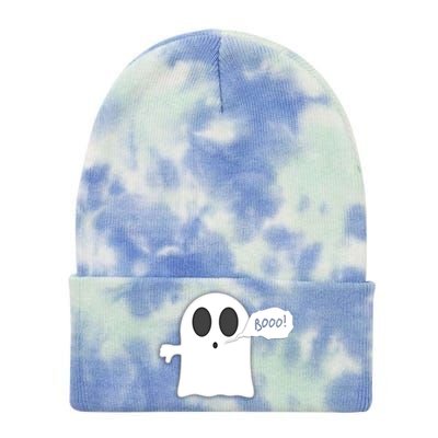 Boo Thumbs Down Ghost Tie Dye 12in Knit Beanie