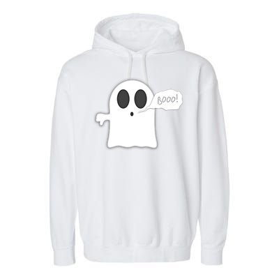 Boo Thumbs Down Ghost Garment-Dyed Fleece Hoodie