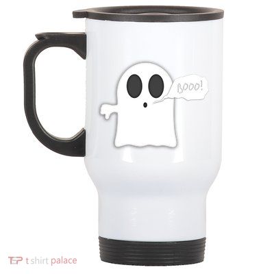 Boo Thumbs Down Ghost Stainless Steel Travel Mug