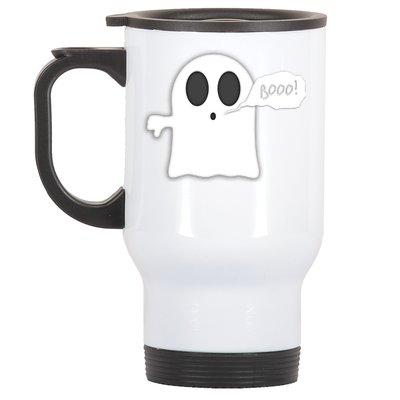 Boo Thumbs Down Ghost Stainless Steel Travel Mug