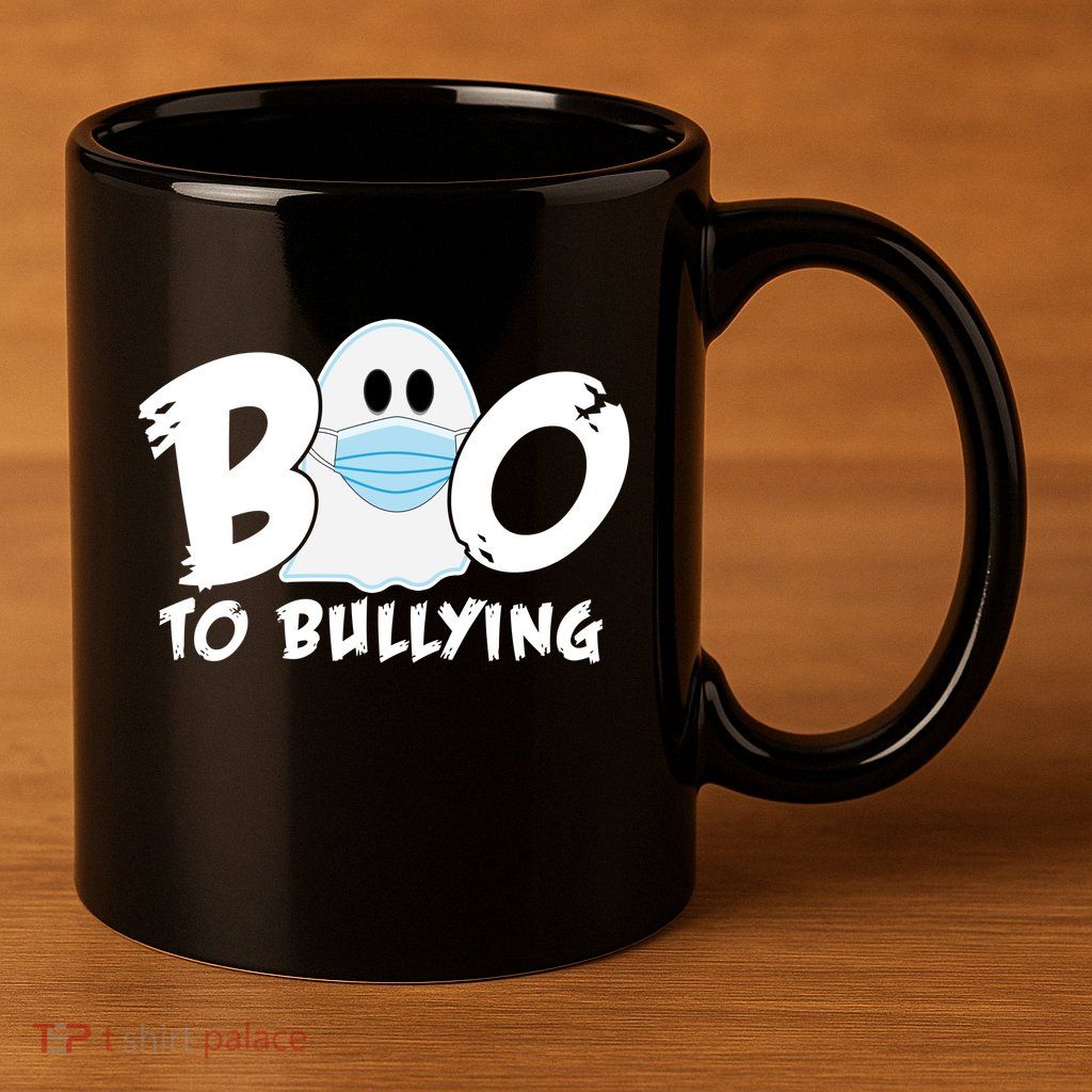 Boo To Bullying Quarantine Ghost 11oz C Handle Ceramic Mug