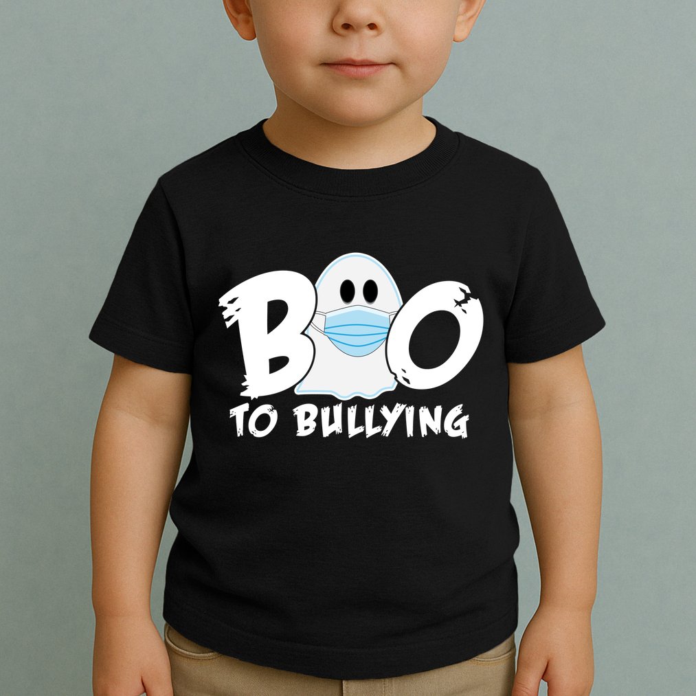 Boo To Bullying Quarantine Ghost Toddler T-Shirt