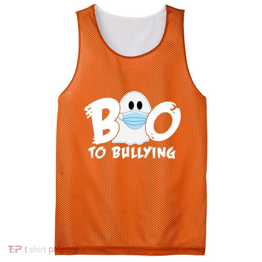 Boo To Bullying Quarantine Ghost Mesh Reversible Basketball Jersey Tank