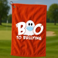 Boo To Bullying Quarantine Ghost Golf Towel