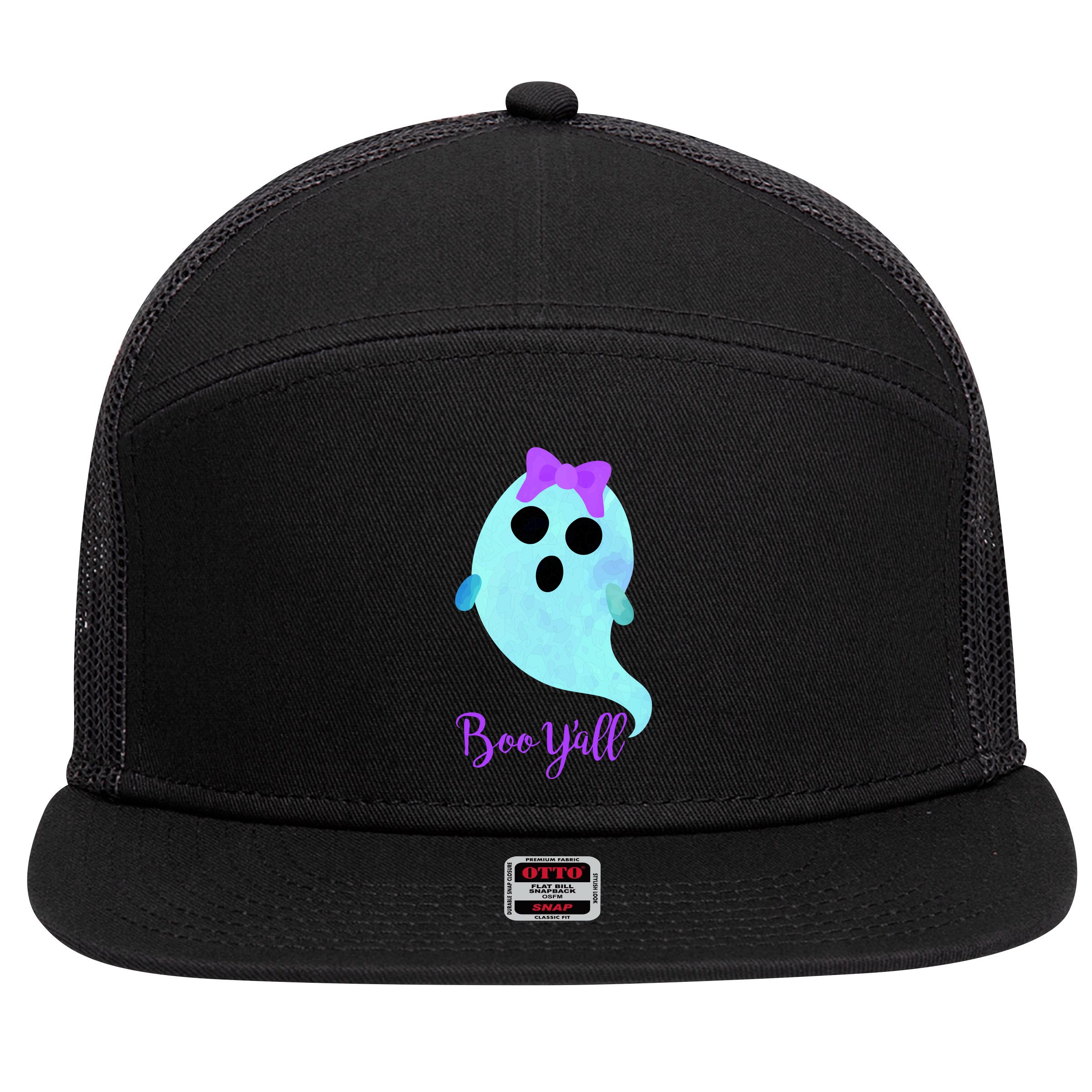 Boo Y'all 7 Panel Mesh Trucker Snapback Hat