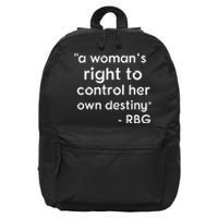 Bans Off Our Bodies My Body My Choice Feminist 16 in Basic Backpack