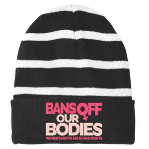 Bans Off Our Bodies Striped Beanie with Solid Band