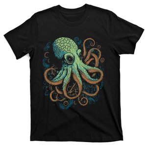 Beautiful Octopus Ocean Animal Lover Artistic Graphic T-Shirt