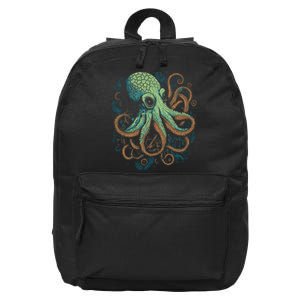 Beautiful Octopus Ocean Animal Lover Artistic Graphic 16 in Basic Backpack