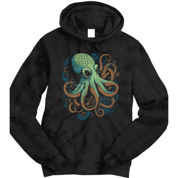 Beautiful Octopus Ocean Animal Lover Artistic Graphic Tie Dye Hoodie