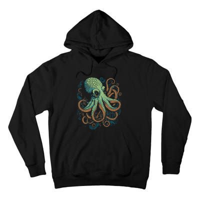 Beautiful Octopus Ocean Animal Lover Artistic Graphic Tall Hoodie