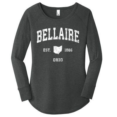 Bellaire Ohio Oh Vintage Athletic Women's Perfect Tri Tunic Long Sleeve Shirt