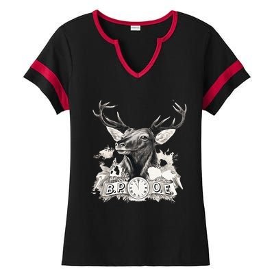 Benevolent Order Of Elks Bpoe Lodge 123 Ladies Halftime Notch Neck Tee