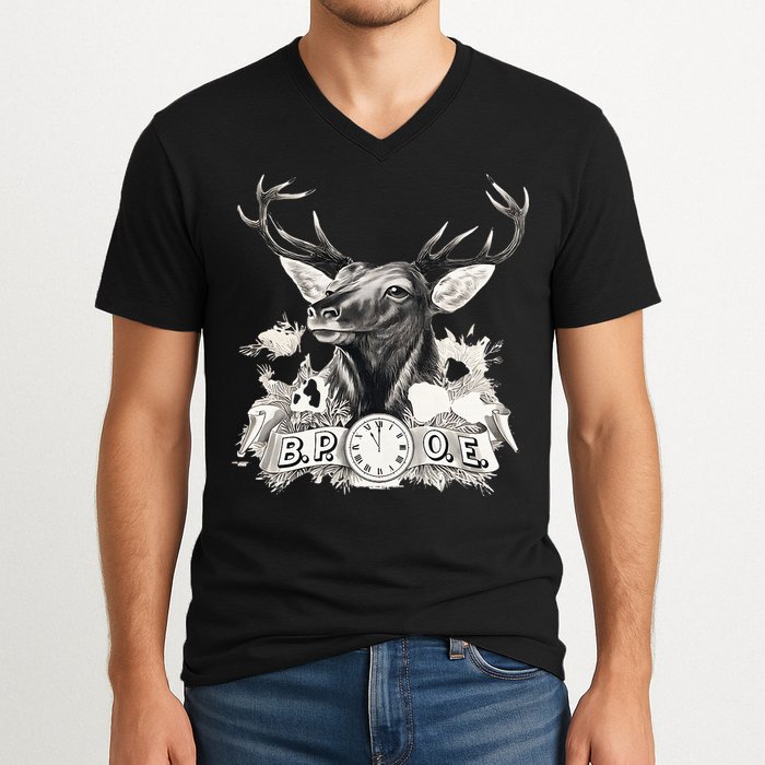 Benevolent Order Of Elks Bpoe Lodge 123 V-Neck T-Shirt