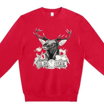 Benevolent Order Of Elks Bpoe Lodge 123 Premium Crewneck Sweatshirt