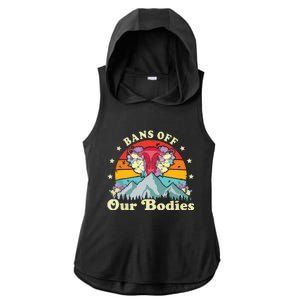 Bans Off Our Bodies Bodies Female Rights Freedom Ladies PosiCharge Tri-Blend Wicking Draft Hoodie Tank