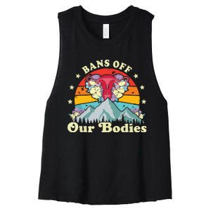 Bans Off Our Bodies Bodies Female Rights Freedom Women's Racerback Cropped Tank