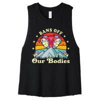 Bans Off Our Bodies Bodies Female Rights Freedom Women's Racerback Cropped Tank