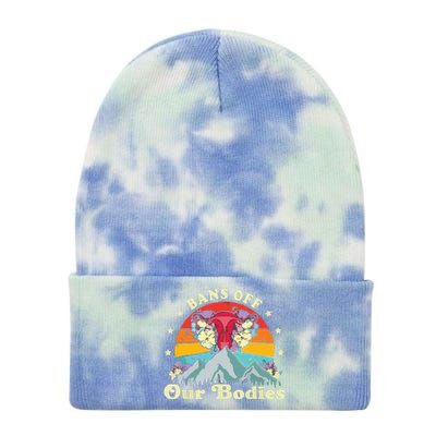 Bans Off Our Bodies Bodies Female Rights Freedom Tie Dye 12in Knit Beanie