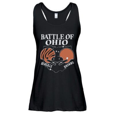 Battle Of Ohio Bengal And Browns Ladies Essential Flowy Tank