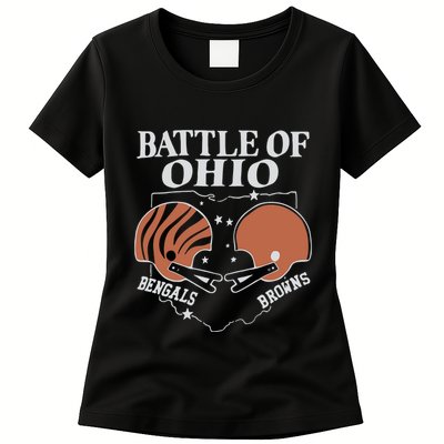 Battle Of Ohio Bengal And Browns Womens T-Shirt