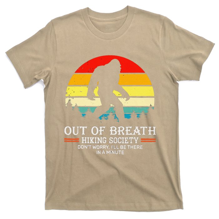 Bigfoot Out Of Breath Hiking Society Sasquatch Wilderness T-Shirt