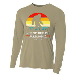 Bigfoot Out Of Breath Hiking Society Sasquatch Wilderness Cooling Performance Long Sleeve Crew